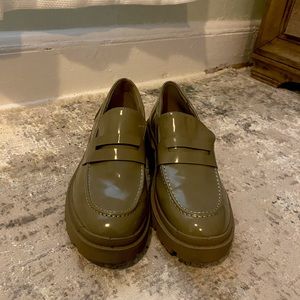 Taupe Zara Lug Sole Loafers size 9/40